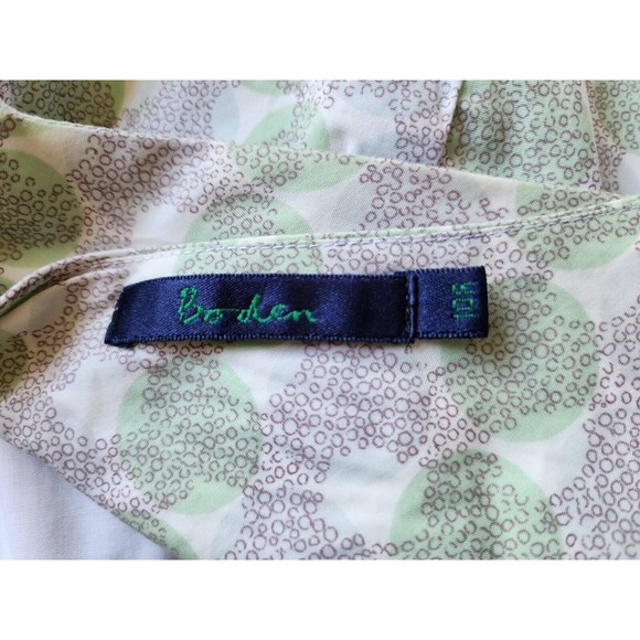 Boden Womens Cotton V-Neck Sleeveless A-Line Dress Purple Green Vacation Size 2 - Picture 6 of 8